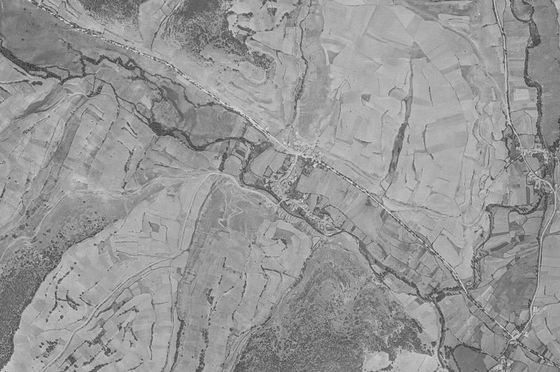 Ortofoto de 1956-1957 del núcleo de Respenda de la Peña
