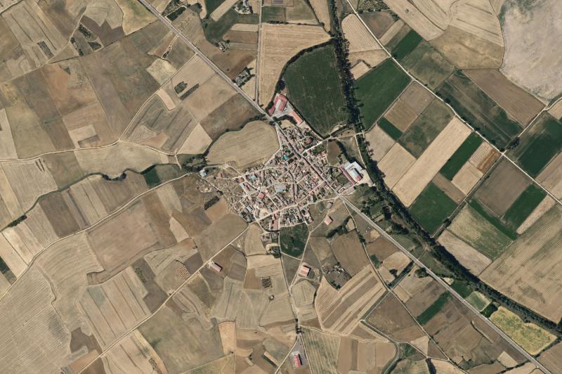Ortofoto actual del núcleo de Revenga de Campos