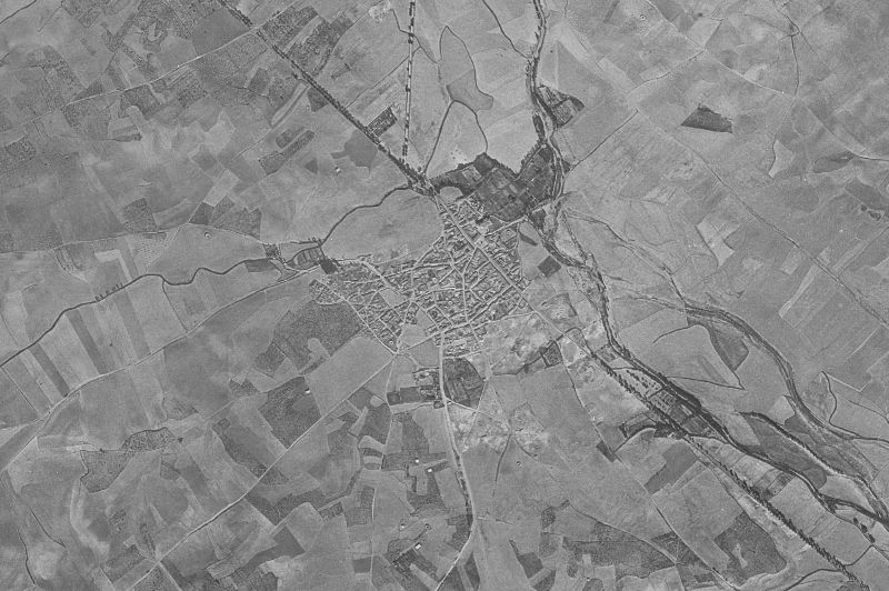 Ortofoto de 1956-1957 del núcleo de Revenga de Campos