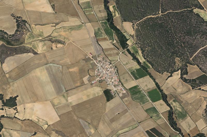 Ortofoto actual del núcleo de Revilla de Collazos