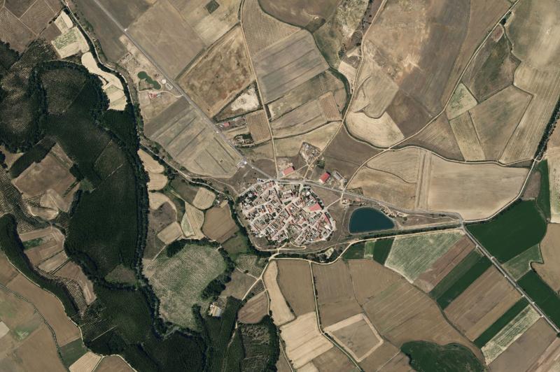 Ortofoto actual del núcleo de Ribas de Campos