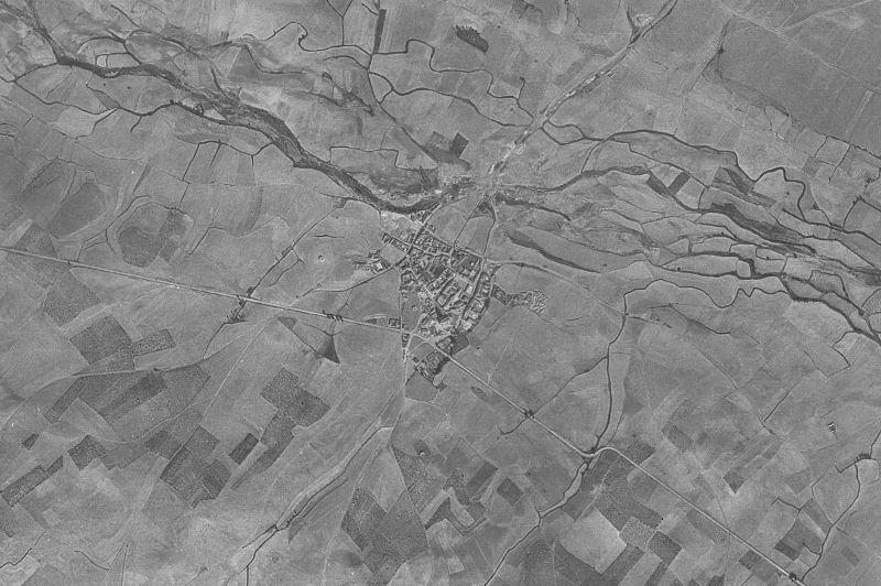 Ortofoto de 1956-1957 del núcleo de Riberos de la Cueza