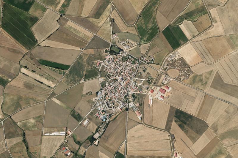 Ortofoto actual del núcleo de San Cebrián de Campos
