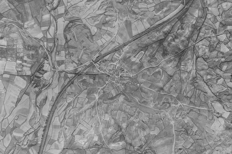 Ortofoto de 1956-1957 del núcleo de San Cristóbal de Boedo