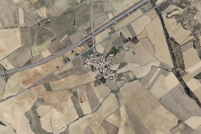 Ortofoto actual del núcleo de San Mamés de Campos