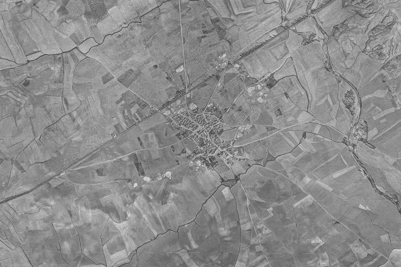Ortofoto de 1956-1957 del núcleo de San Mamés de Campos