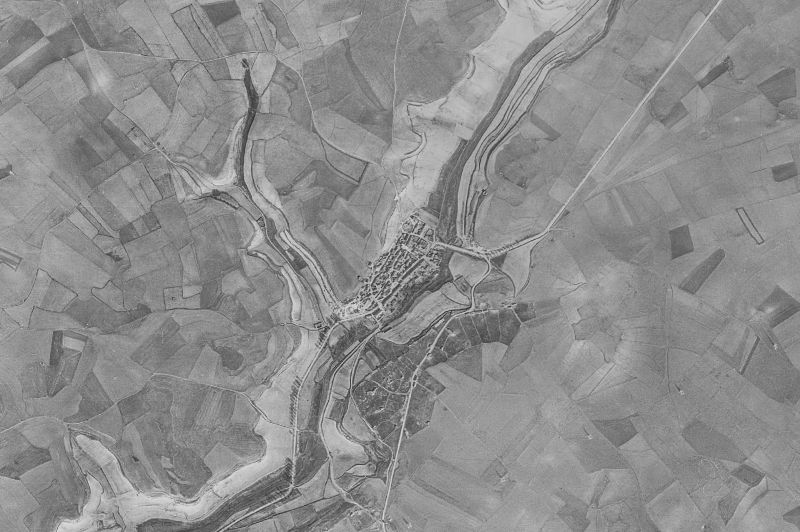 Ortofoto de 1956-1957 del núcleo de Santa Cecilia del Alcor