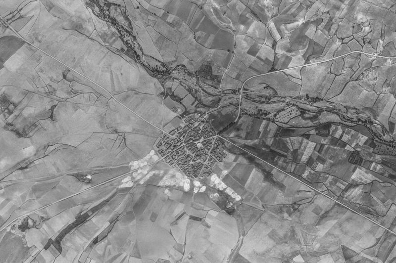 Ortofoto de 1956-1957 del núcleo de Sotobañado y Priorato