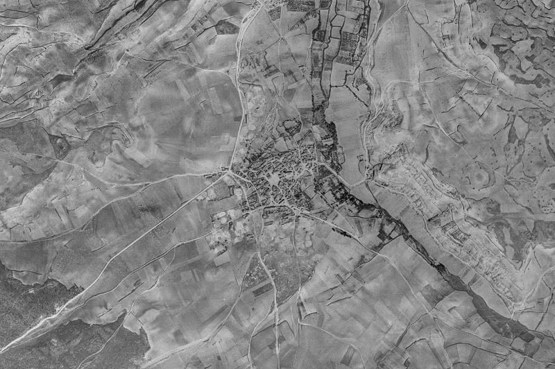 Ortofoto de 1956-1957 del núcleo de Tabanera de Cerrato