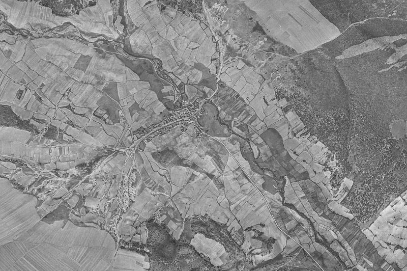 Ortofoto de 1956-1957 del núcleo de Tabanera de Valdavia