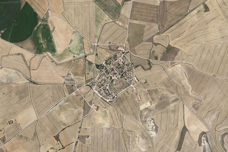 Ortofoto actual del núcleo de Támara de Campos