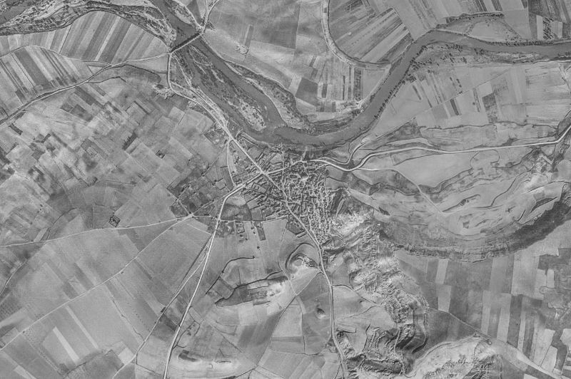 Ortofoto de 1956-1957 del núcleo de Tariego de Cerrato