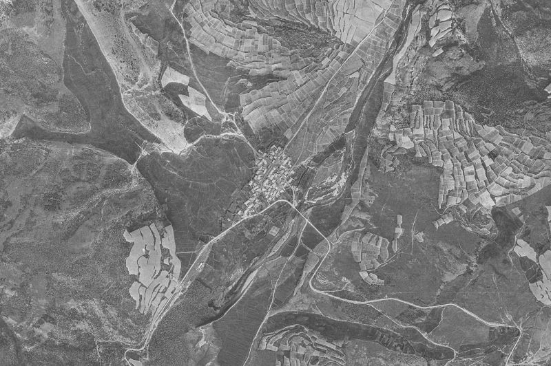 Ortofoto de 1956-1957 del núcleo de Triollo