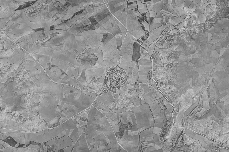 Ortofoto de 1956-1957 del núcleo de Valdeolmillos