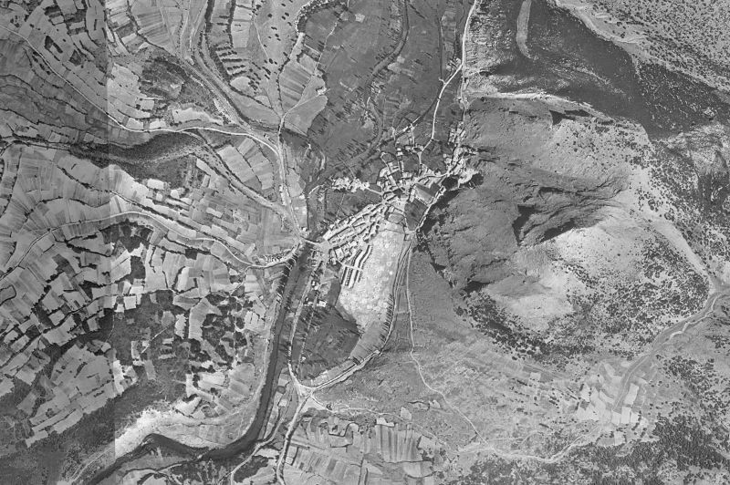 Ortofoto de 1956-1957 del núcleo de Velilla del Río Carrión
