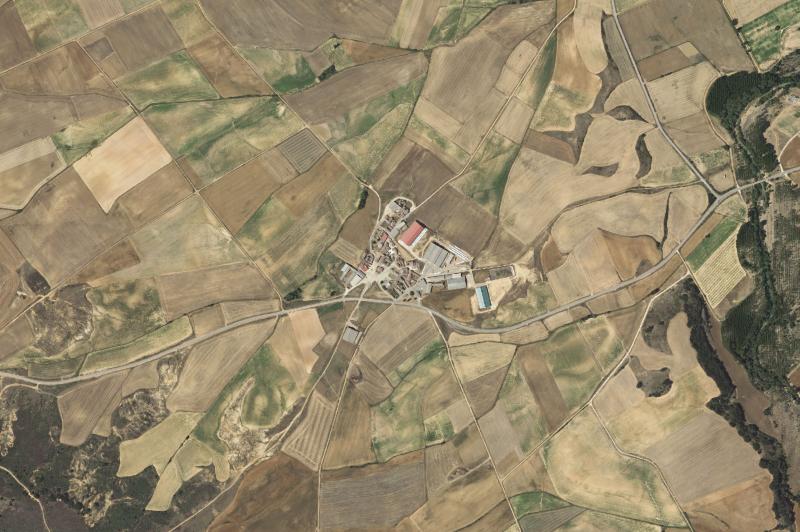 Ortofoto actual del núcleo de Villabasta de Valdavia