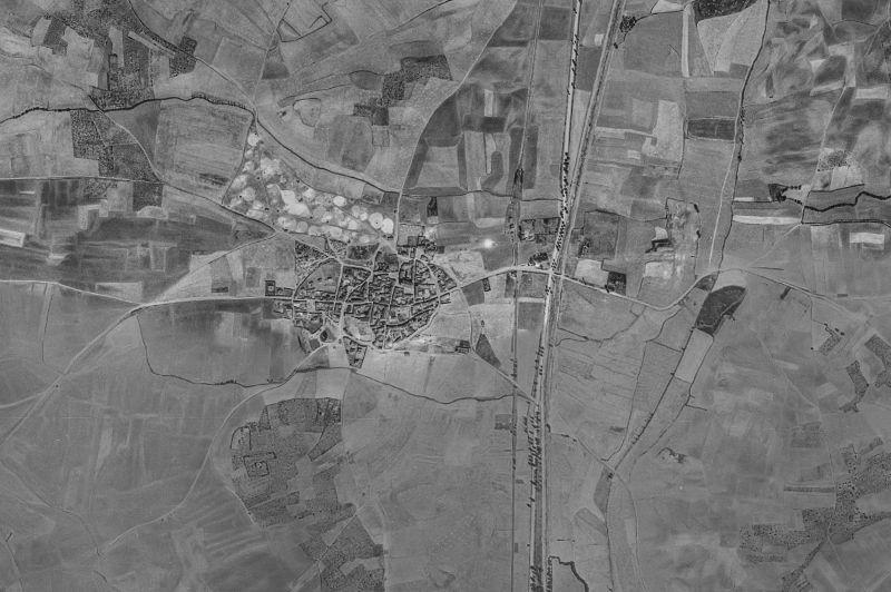 Ortofoto de 1956-1957 del núcleo de Villacidaler