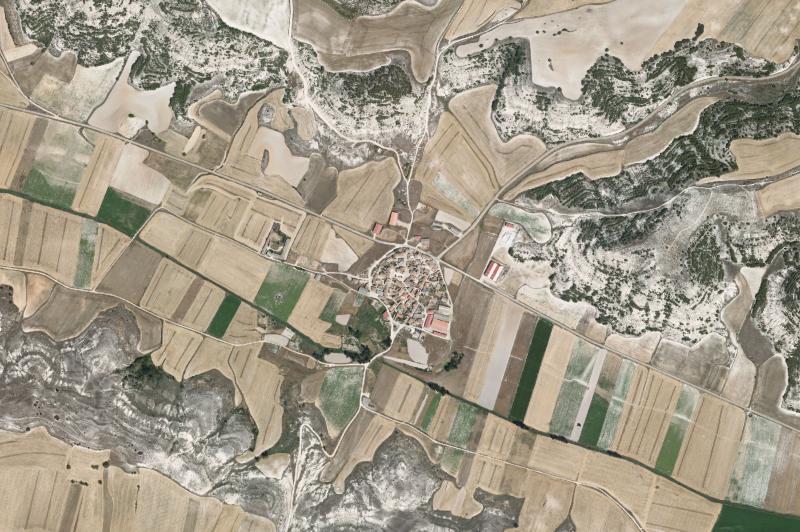 Ortofoto actual del núcleo de Villaconancio