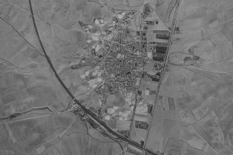 Ortofoto de 1956-1957 del núcleo de Villada