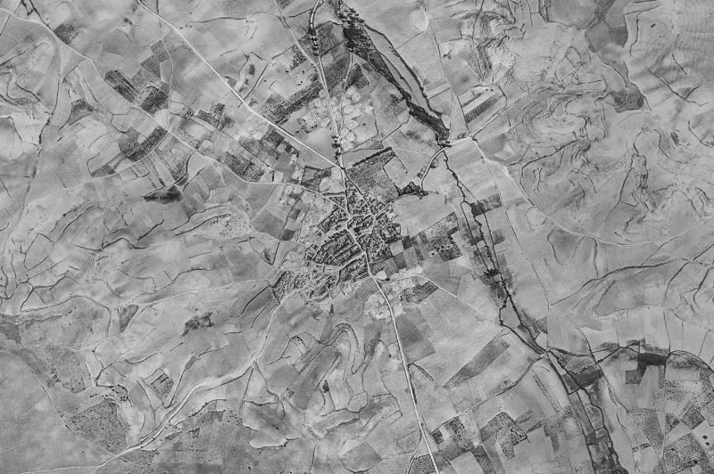 Ortofoto de 1956-1957 del núcleo de Villahán