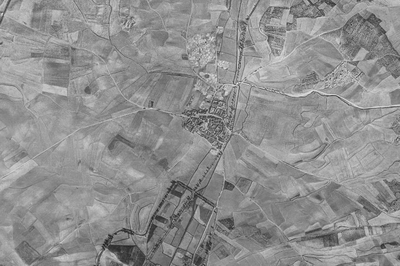 Ortofoto de 1956-1957 del núcleo de Villalobón