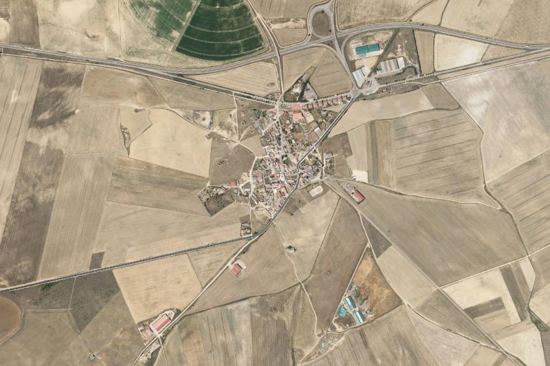 Ortofoto actual del núcleo de Villamartín de Campos