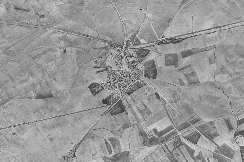 Ortofoto de 1956-1957 del núcleo de Villamartín de Campos