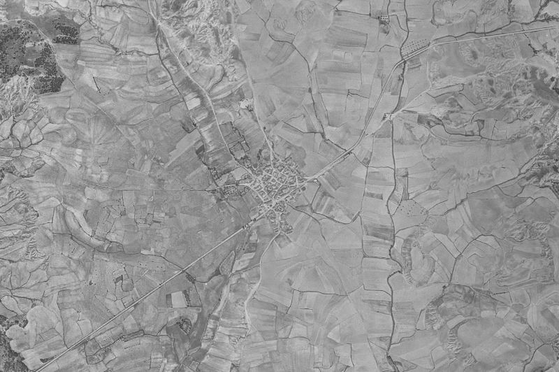Ortofoto de 1956-1957 del núcleo de Villameriel