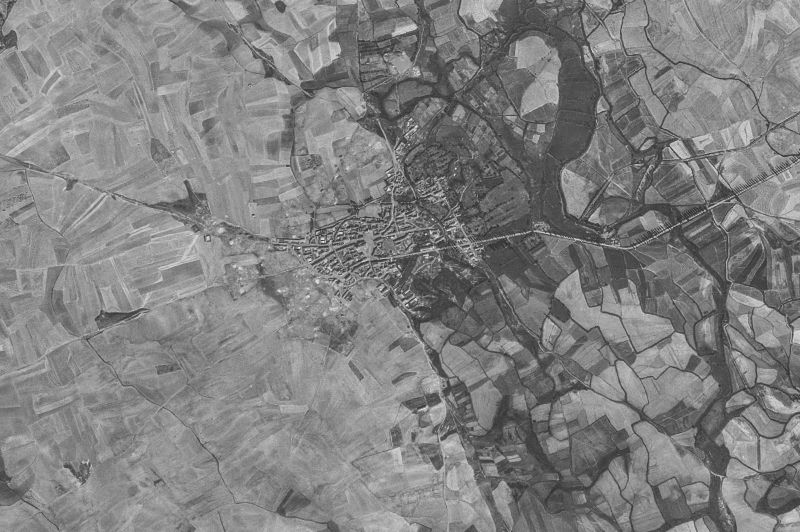Ortofoto de 1956-1957 del núcleo de Villamoronta