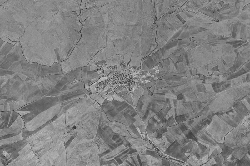 Ortofoto de 1956-1957 del núcleo de Villanueva del Rebollar