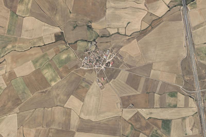 Ortofoto actual del núcleo de Villaprovedo
