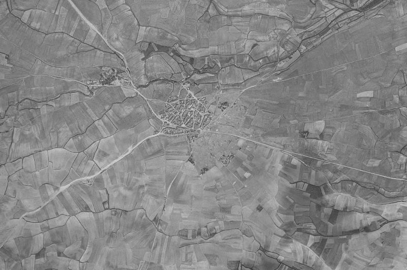 Ortofoto de 1956-1957 del núcleo de Villaprovedo