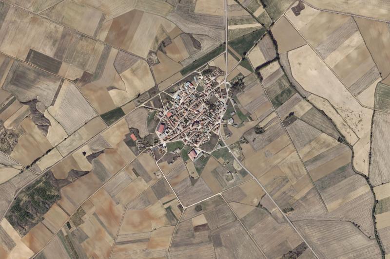 Ortofoto actual del núcleo de Villasarracino