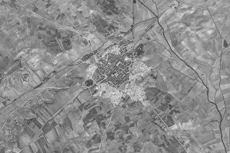 Ortofoto de 1956-1957 del núcleo de Villasarracino