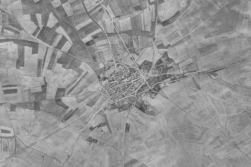 Ortofoto de 1956-1957 del núcleo de Villerías de Campos