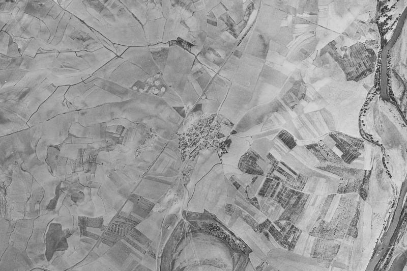 Ortofoto de 1956-1957 del núcleo de Villodre