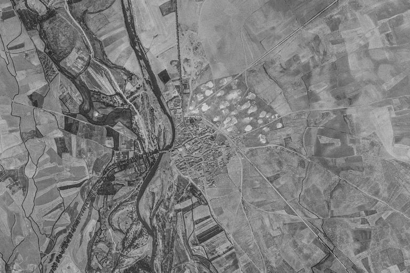 Ortofoto de 1956-1957 del núcleo de Villoldo