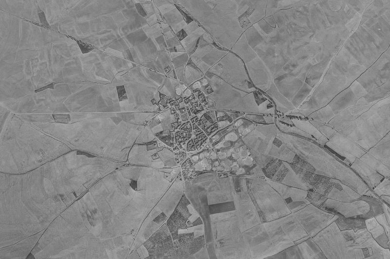 Ortofoto de 1956-1957 del núcleo de Valle del Retortillo