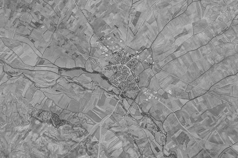 Ortofoto de 1956-1957 del núcleo de Loma de Ucieza