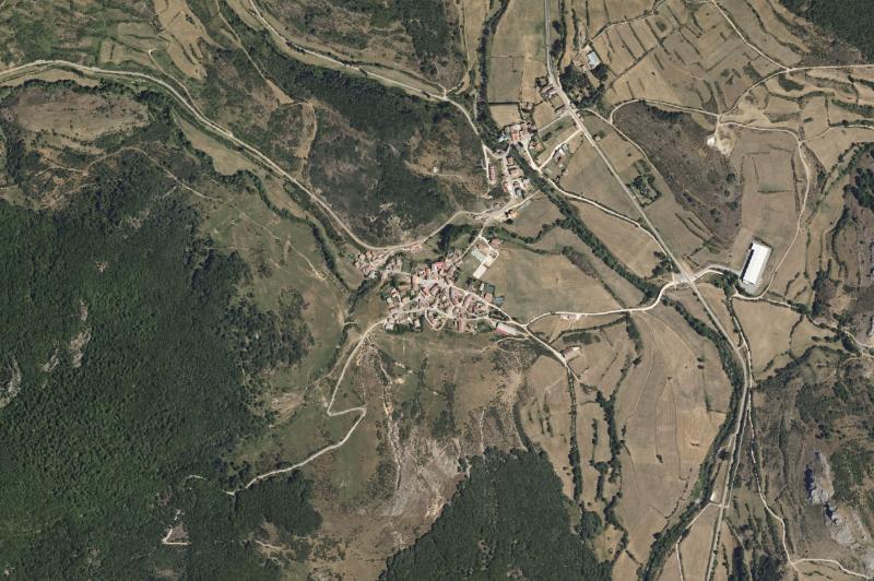 Ortofoto actual del núcleo de La Pernía