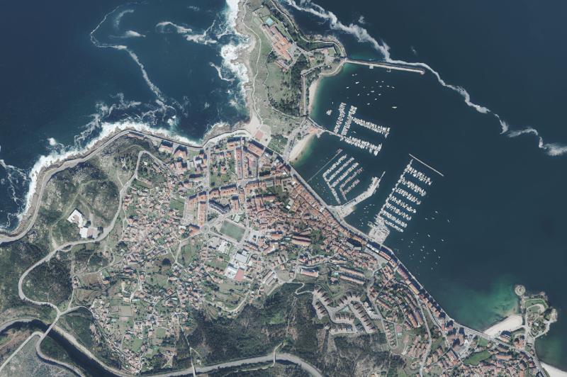 Ortofoto actual del núcleo de Baiona