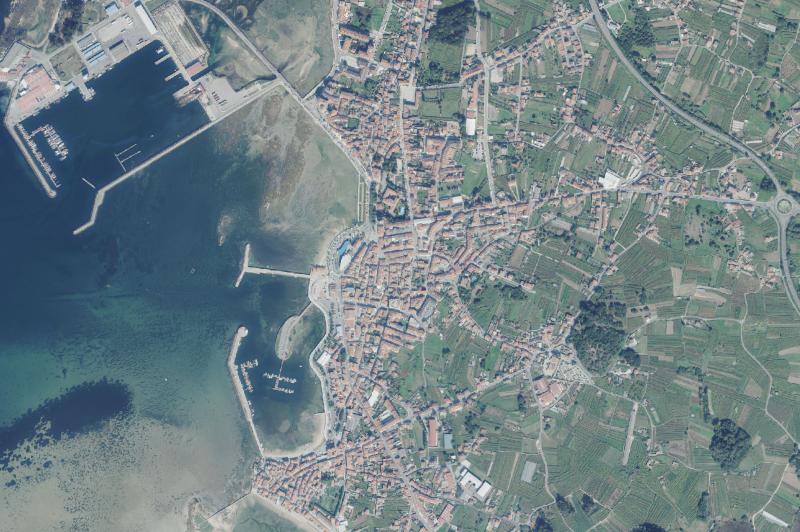 Ortofoto actual del núcleo de Cambados