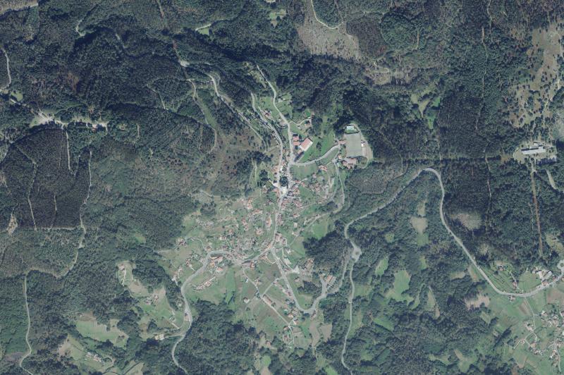Ortofoto actual del núcleo de Campo Lameiro