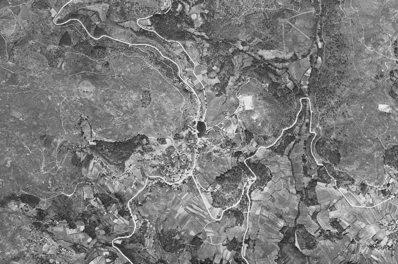 Ortofoto de 1956-1957 del núcleo de Campo Lameiro