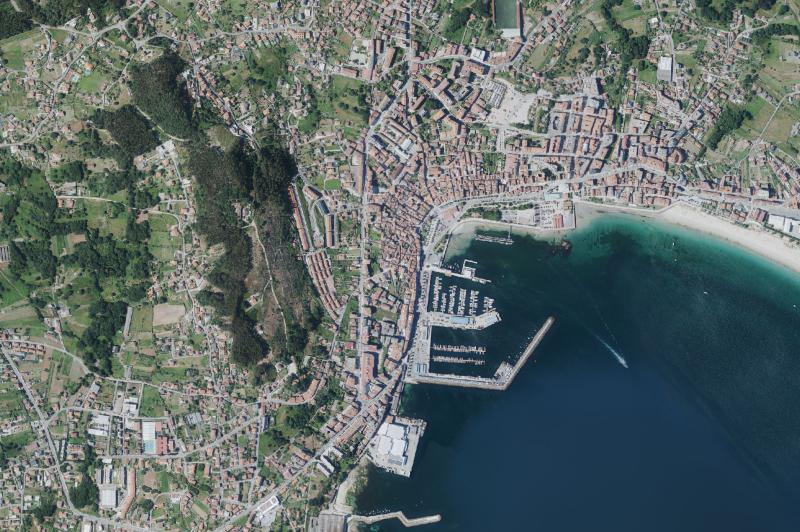 Ortofoto actual del núcleo de Cangas