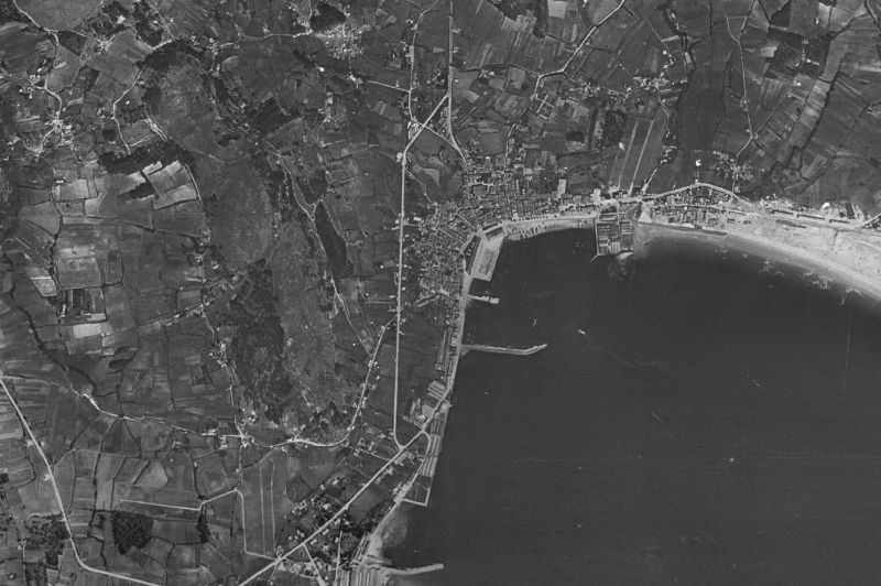 Ortofoto de 1956-1957 del núcleo de Cangas