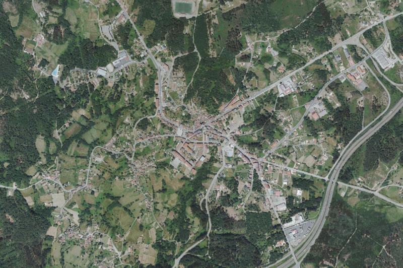 Ortofoto actual del núcleo de A Cañiza