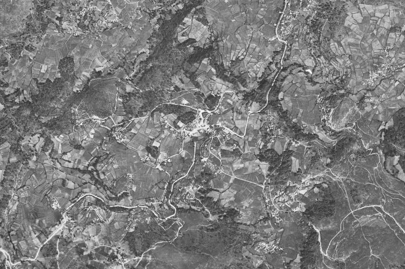 Ortofoto de 1956-1957 del núcleo de Covelo