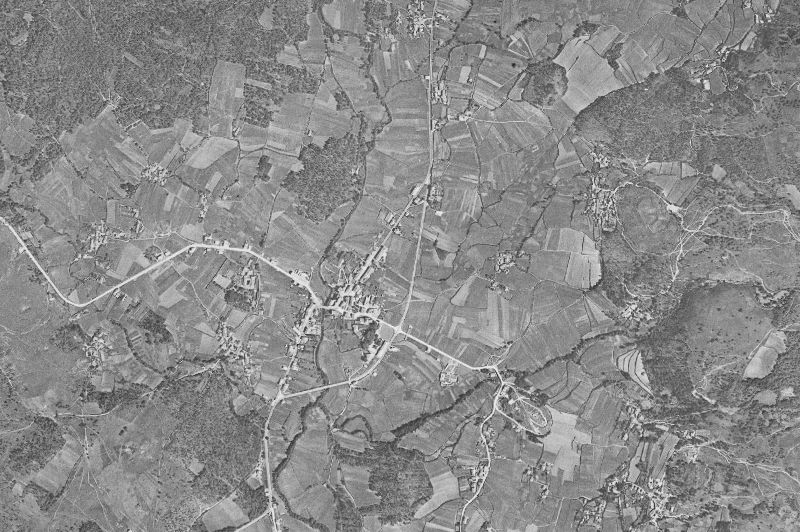 Ortofoto de 1956-1957 del núcleo de Cuntis