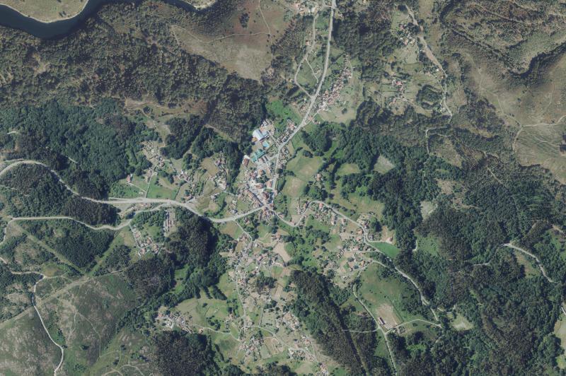 Ortofoto actual del núcleo de Fornelos de Montes